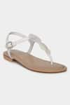 Buy_Aanchal Sayal_Ivory Shell Quartz Flats _at_Aza_Fashions