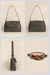 Shop_The House of Ganges_Green Hazel Rectangle Shaped Leather Handbag _at_Aza_Fashions