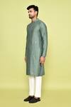 Arihant Rai Sinha Green Silk, Cotton Mirrors Embroidered Kurta With Pant at Aza Fashions Arihant Rai Sinha_Green Silk, Cotton Mirrors Embroidered Kurta With Pant _at_Aza_Fashions