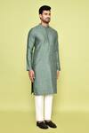 Buy Arihant Rai Sinha Green Silk, Cotton Mirrors Embroidered Kurta With Pant Buy_Arihant Rai Sinha_Green Silk, Cotton Mirrors Embroidered Kurta With Pant