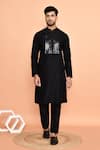 Buy_Arihant Rai Sinha_Black Silk Embroidery Geometric Kurta With Pant 