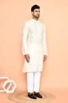 Buy_Arihant Rai Sinha_Cream Silk Embroidery Mirror Kurta With Pant 