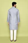 Shop_Arihant Rai Sinha_Grey Cotton Embroidery Abstract Neck Kurta With Pant _at_Aza_Fashions