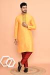 Buy_Arihant Rai Sinha_Yellow Cotton Embroidery Kurta With Pant 