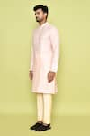 Buy_Arihant Rai Sinha_Pink Silk Embroidered Thread Mirror Kurta And Pant Set _Online_at_Aza_Fashions