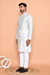 Shop_Arihant Rai Sinha_White Silk, Cotton Mirrors, Embroidery Work Kurta Set _Online_at_Aza_Fashions