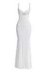 Buy_Deme by Gabriella_White Sweetheart Emelia Cut-out Dress _Online