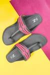 Buy_The Madras Trunk_Grey Plain Haiku Ruhi Contrast Braided Kolhapuri Flats _at_Aza_Fashions