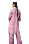 Shop_Saundh_Purple Kurta Viscose (linen) Printed Resham Collared Ekam Patch With Pant _Online_at_Aza_Fashions