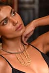Buy_Zaza By Somya_Gold Plated Tribal Spirit Hanging Necklace _at_Aza_Fashions