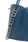 Buy_TROV_Blue Rings Zoe Metal Tote Bag With Wallet _Online_at_Aza_Fashions