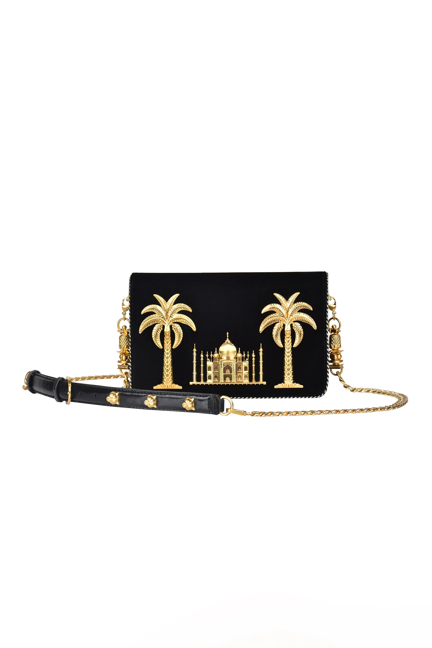 Shop_Sabyasachi_Noir - Black Embellished The Tropical Sling Bag _at_Aza_Fashions