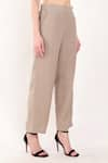 Shop_Linen Bloom_Brown 100% Linen Plain Pant _Online_at_Aza_Fashions