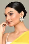 Buy_Nazaakat By Samara Singh_Gold Plated Diamonds, Stones Embellished Stud Earrings _at_Aza_Fashions