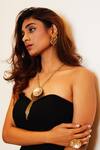 Rejuvenate Jewels_Cream Mother Of Pearl Embellished Pendant Necklace _Online_at_Aza_Fashions