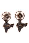 Shop_Rejuvenate Jewels_Black Swadesh Carved Long Earrings_at_Aza_Fashions