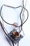 Buy_Rejuvenate Jewels_Black Rustic Rose Love Pendant Necklace _Online_at_Aza_Fashions