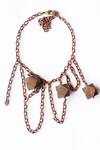 Shop_Rejuvenate Jewels_Brown Hexagon Drops Necklace _at_Aza_Fashions