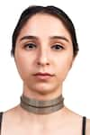 Buy_Rejuvenate jewels_Gold Plated Antique Mesh Choker _at_Aza_Fashions