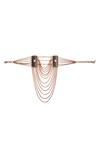 Shop_Rejuvenate Jewels_Brown Sawdust Rectangle Chain Tassel Choker _at_Aza_Fashions