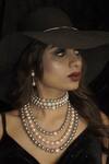 Shop_Rejuvenate Jewels_Peach Pearl Layered Choker _Online_at_Aza_Fashions