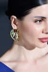 Buy_Shazé_Multi Color Stones Gabrielles Wings Embellished Dangler Earrings _at_Aza_Fashions