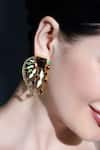 Shazé_Multi Color Stones Gabrielles Wings Embellished Dangler Earrings _Online_at_Aza_Fashions