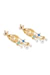 Shop_Shazé_Multi Color Stones Lunas Mantle Embellished Jhumka Earrings _Online_at_Aza_Fashions