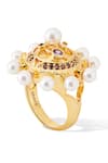 Buy_Shazé_Multi Color Pearls Halatia Embellished Ring 