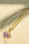 Buy_Shazé_Multi Color Stones Veronica Embellished Pendant Necklace _Online_at_Aza_Fashions