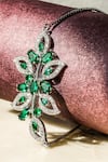 Shop_Shazé_Green Crystal Starburst Embellished Bracelet _at_Aza_Fashions