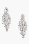 Shop_Shazé_Silver Plated Stone Stardust Studded Leafy Vine Earrings _Online_at_Aza_Fashions