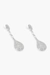 Shazé_Silver Plated Stone Aurora Studded Drop Earrings _at_Aza_Fashions