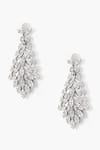 Shop_Shazé_Silver Plated Stone Mesmeric Studded Leafy Cascade Earrings _Online_at_Aza_Fashions