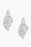 Shop_Shazé_Silver Plated Stone Sunflare Studded Curve Earrings _at_Aza_Fashions