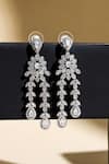 Buy_Shazé_Silver Plated Stone Faelight Studded Floral Earrings _Online_at_Aza_Fashions