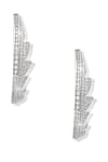 Buy_Shazé_Silver Plated Stone Forest Fire Cut-out Embellished Hoops _Online_at_Aza_Fashions