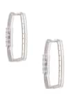 Buy_Shazé_Silver Plated Stone Solar Veil Embellished Square Hoops _Online_at_Aza_Fashions