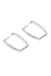 Shop_Shazé_Silver Plated Stone Solar Veil Embellished Square Hoops 