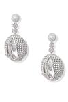 Shop_Shazé_Silver Plated Stones Forest Ball Embellished Earrings _Online_at_Aza_Fashions