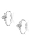 Shop_Shazé_Silver Plated Stone Hermias Heart Embellished Intervined Hoops _Online_at_Aza_Fashions