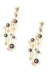 Buy_Shazé_Gold Plated Stone Moonlight Sonata Bead Embellished Earrings _Online_at_Aza_Fashions