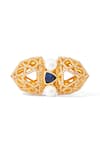 Shazé_Multi Color Stone Felicity Geometric Carved Ring _Online_at_Aza_Fashions