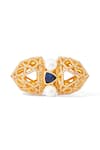 Shop_Shazé_Multi Color Stone Felicity Geometric Carved Ring _Online_at_Aza_Fashions