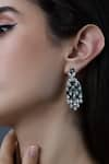 Shazé_Silver Plated Stone Aurora Showers Studded Earrings _Online_at_Aza_Fashions