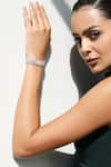 Buy_Shazé_Silver Plated Stone Sky Studded Bracelet _at_Aza_Fashions