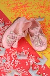 HELLO JR_Pink Embellished Glitterati Sparkle Ballerina Shoes _Online_at_Aza_Fashions