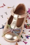 Shop_HELLO JR_Gold Embellished Starlight Bow Ballerina Shoes _at_Aza_Fashions