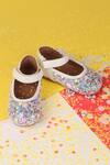 Buy_HELLO JR_Silver Embellished Under The Sea Sequin Ballerina Shoes _Online_at_Aza_Fashions