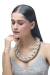 Just Shradhas_Brown Embellished Choker Necklace _Online_at_Aza_Fashions